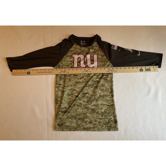 Nike Dri-Fit NY Giants NFL OnField Apparel Athletic Cut camo t-shirt size Small - Picture 8 of 10